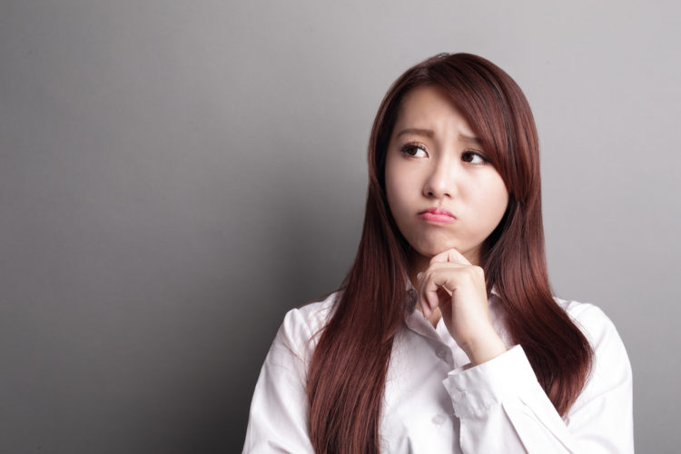 Thinking business woman