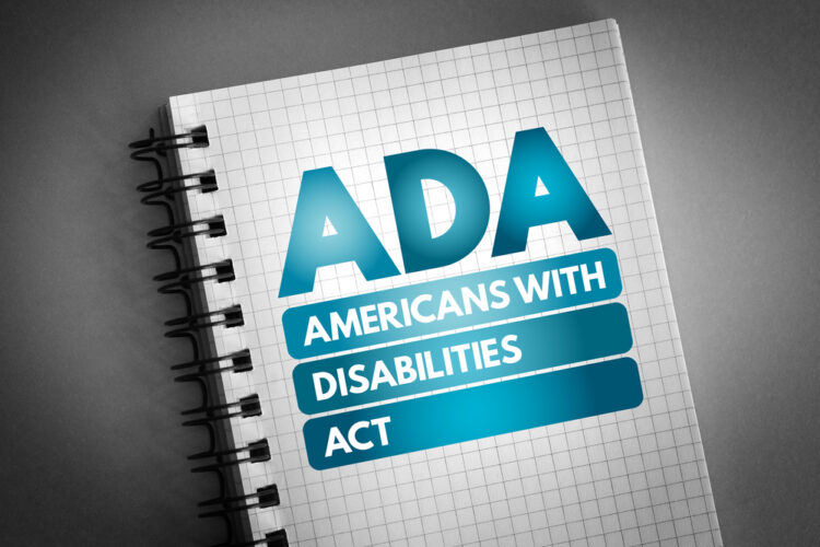 ADA – Americans with Disabilities Act acronym on notepad, concep Your Rights Under the ADA: A Comprehensive Guide