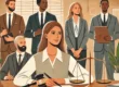 Featured image showing diverse individuals in a workplace setting with legal elements, representing employment discrimination lawyers protecting workplace rights.