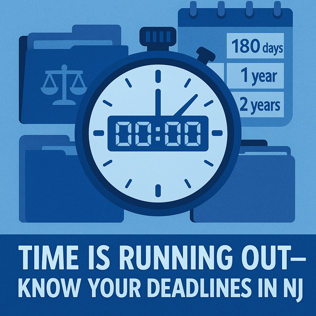 Time Is Running Out—Know Your Deadlines in NJ. Time Is Running Out—Know Your Deadlines in NJ.