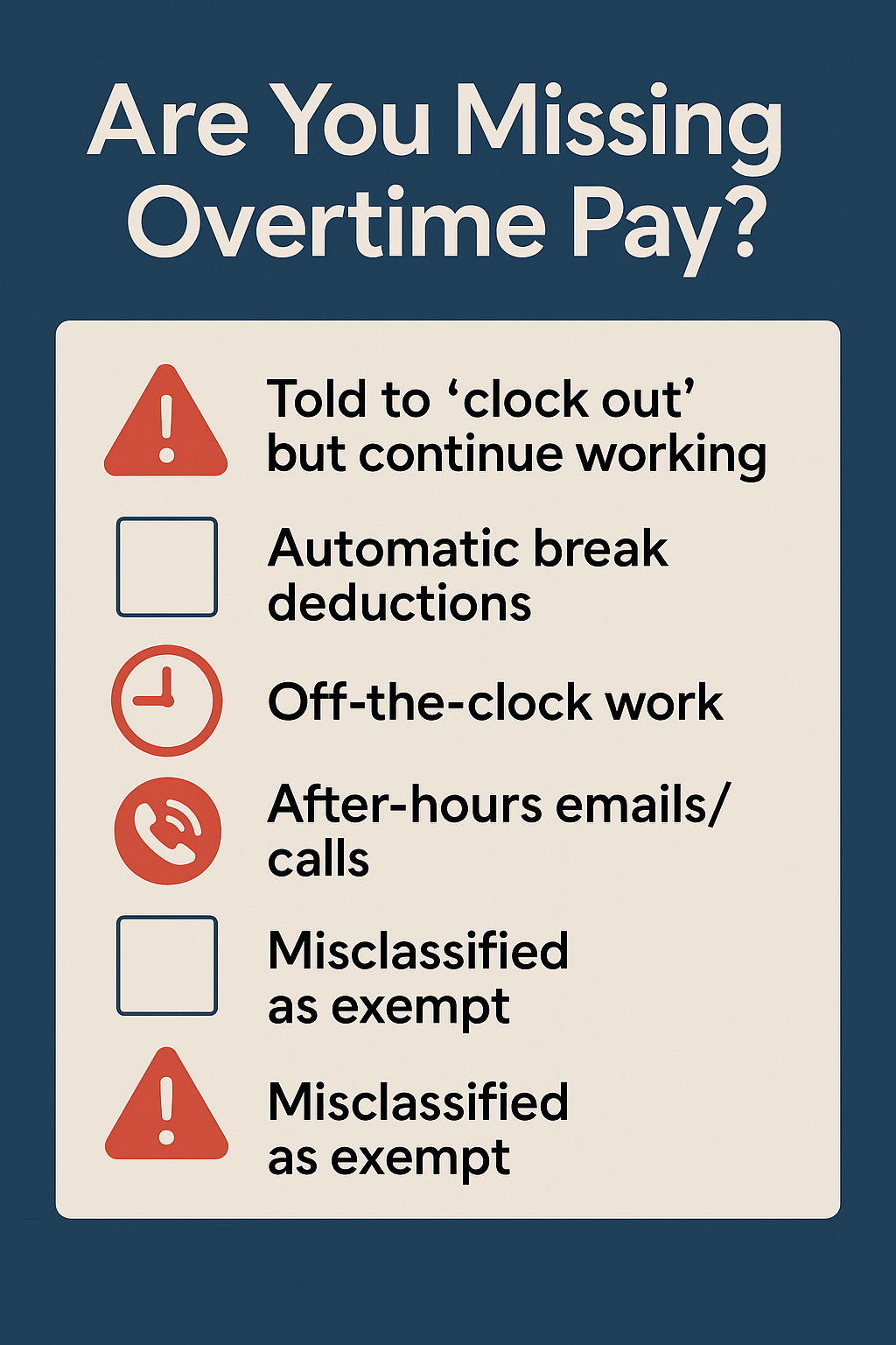 Are You Missing Overtime Pay? Are You Missing Overtime Pay?