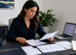 Employee reviewing workplace documents while considering whether to contact an employment lawyer
