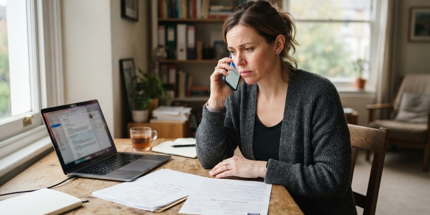 Employee reviewing a medical note while discussing a return-to-work request before a doctor has cleared the employee.