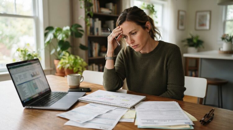 Employee reviewing medical leave paperwork and a calendar while considering an FMLA extension beyond 12 weeks in New Jersey or Pennsylvania.